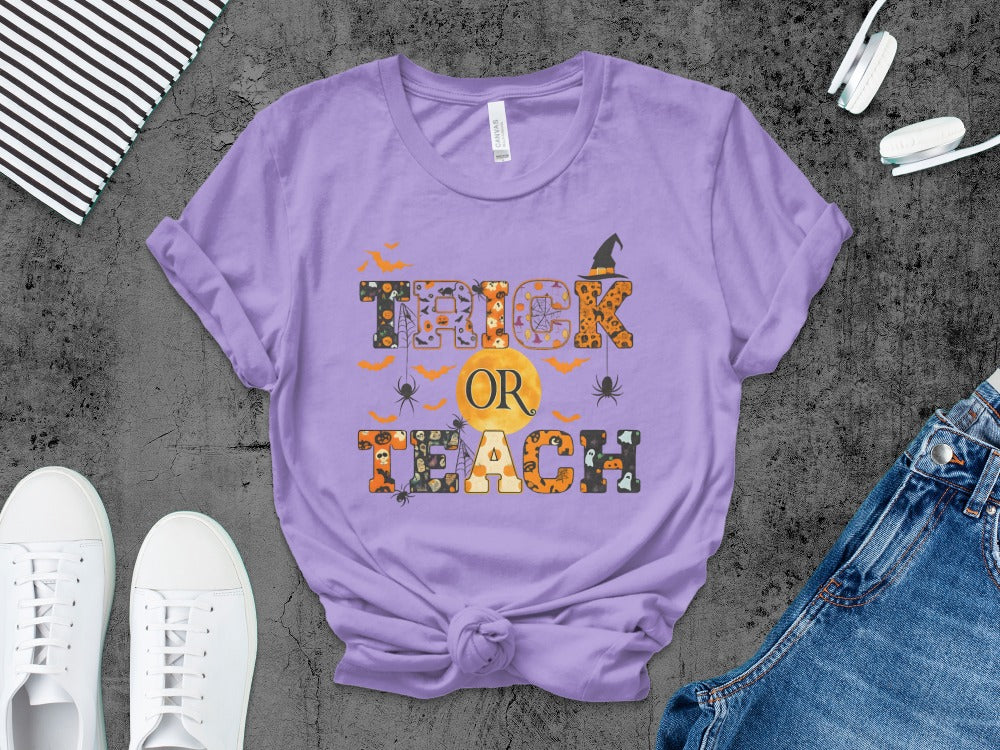 Halloween Spooky Teacher Ghost School Teachers Costume Classrooms T-Shirt