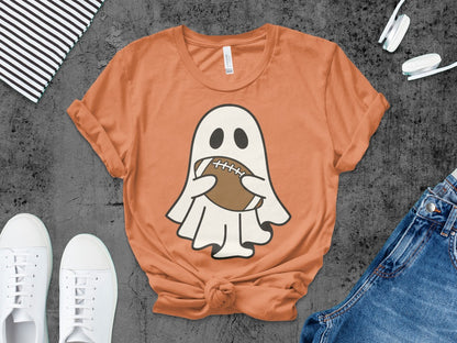 American Football Skeleton Halloween Spooky Sports Football Fan T-Shirt