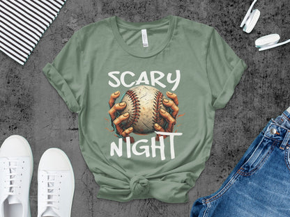 Baseball Player Halloween Pumpkin Skeleton Ghost Boo Spooky T-Shirt