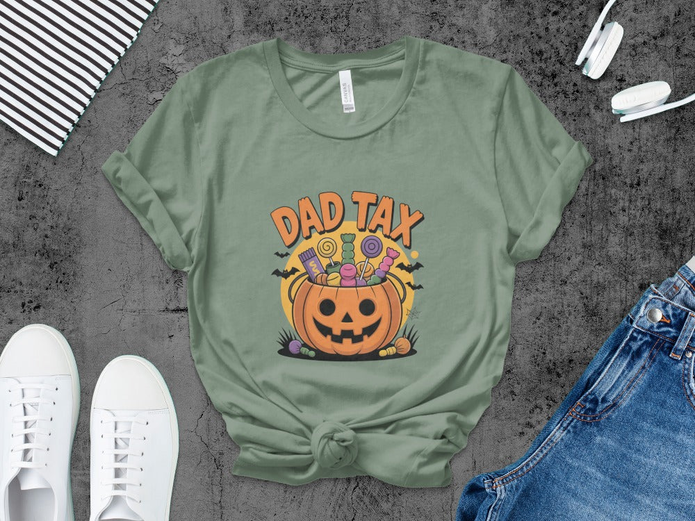Skeleton Halloween Black Cat Pumpkin Ghost Spooky Season T-Shirt
