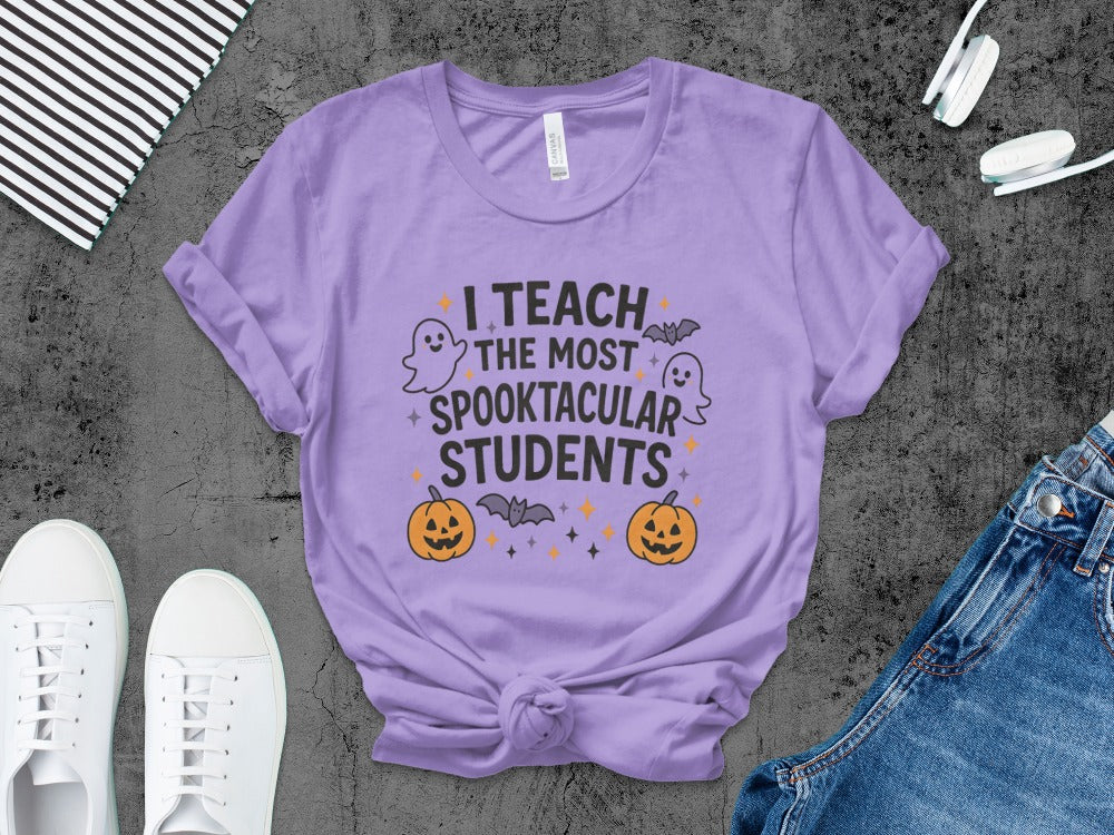 Halloween Spooky Teacher Ghost School Teachers Costume Classrooms T-Shirt