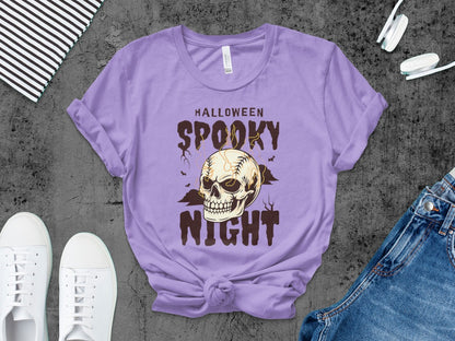 Baseball Player Halloween Pumpkin Skeleton Ghost Boo Spooky T-Shirt