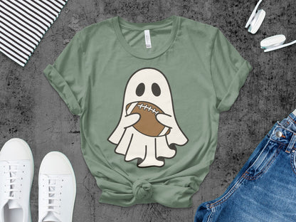 American Football Skeleton Halloween Spooky Sports Football Fan T-Shirt
