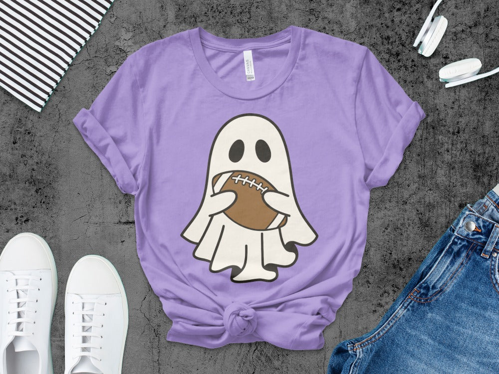 American Football Skeleton Halloween Spooky Sports Football Fan T-Shirt