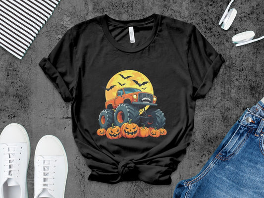 Boys And Girls Halloween skeletons Kids Pumpkin Spooky Ghost T-Shirt