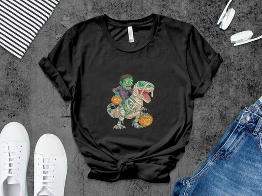 Boys Halloween skeletons Kids Pumpkin Spooky Ghost T-Shirt