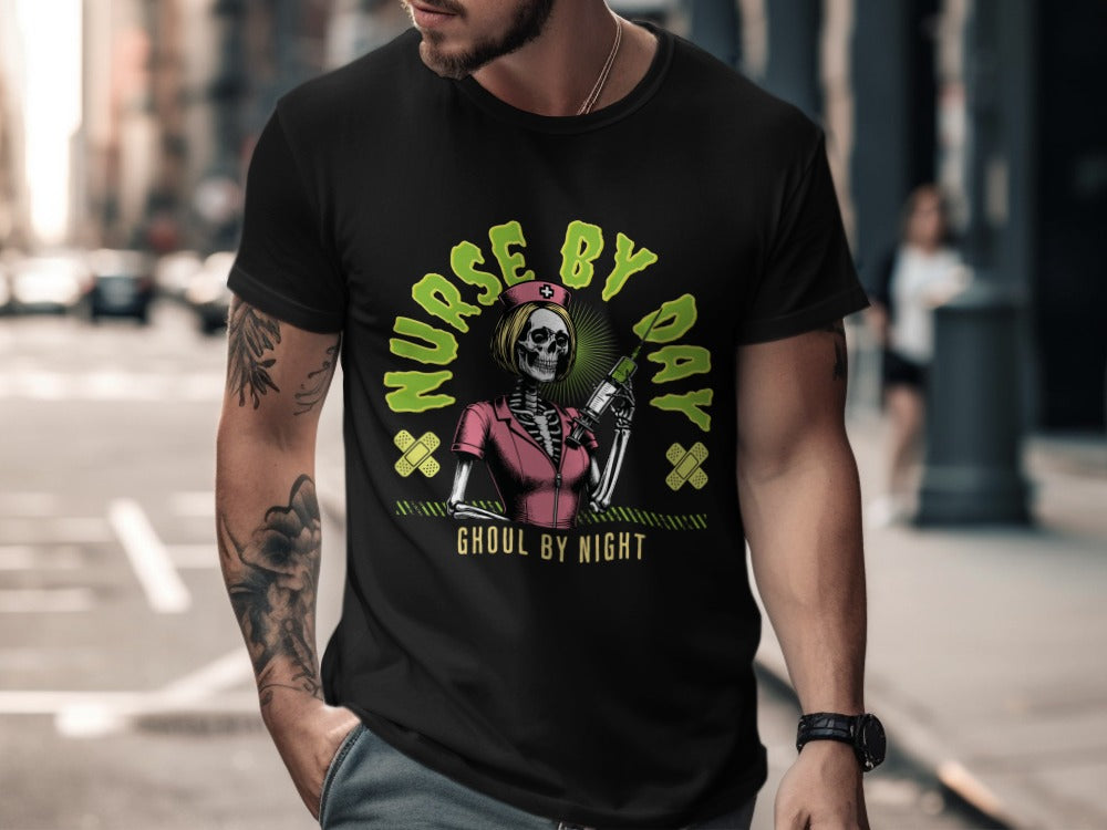 Funny Halloween Nurse Spooky Pumpkin Nursing Boo Crew T-Shirt