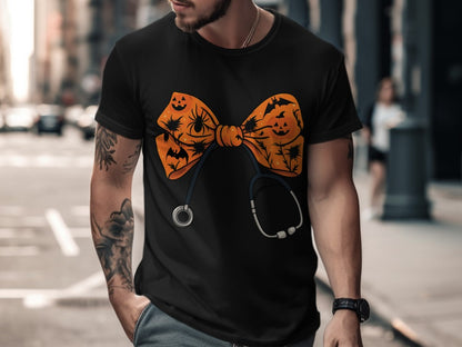 Funny Halloween Nurse Spooky Pumpkin Nursing Boo Crew T-Shirt