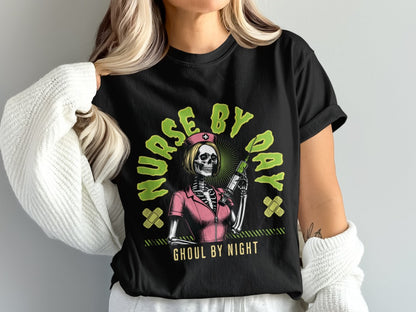 Funny Halloween Nurse Spooky Pumpkin Nursing Boo Crew T-Shirt