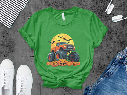 Boys And Girls Halloween skeletons Kids Pumpkin Spooky Ghost T-Shirt