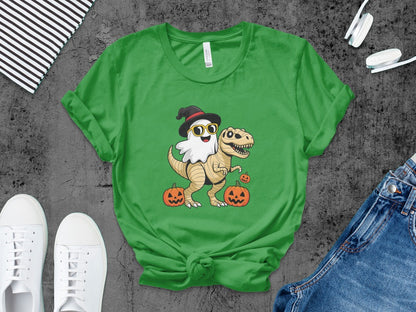Boys And Girls Halloween skeletons Kids Pumpkin Spooky Ghost T-Shirt