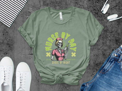 Funny Halloween Nurse Spooky Pumpkin Nursing Boo Crew T-Shirt