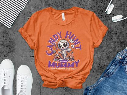 Boys And Girls Halloween skeletons Kids Pumpkin Spooky Ghost T-Shirt
