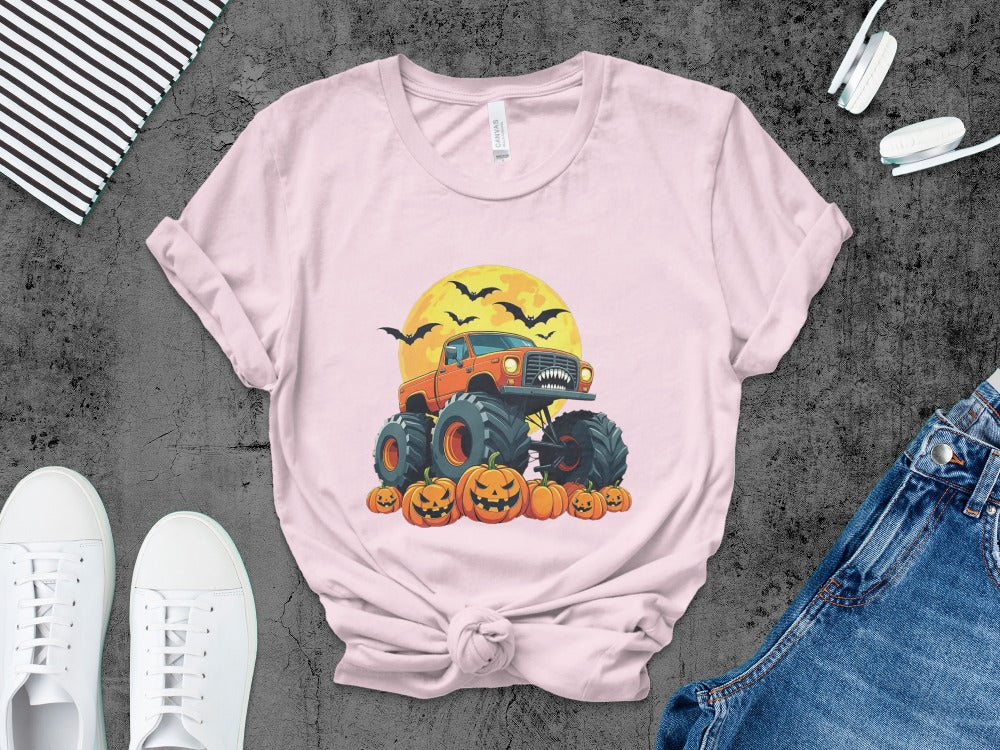 Boys And Girls Halloween skeletons Kids Pumpkin Spooky Ghost T-Shirt