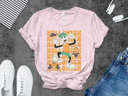 Boys Halloween skeletons Kids Pumpkin Spooky Ghost T-Shirt