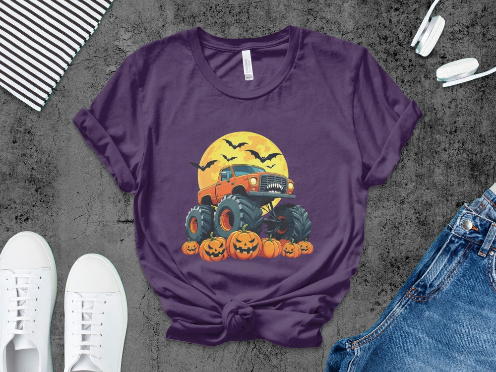 Boys And Girls Halloween skeletons Kids Pumpkin Spooky Ghost T-Shirt