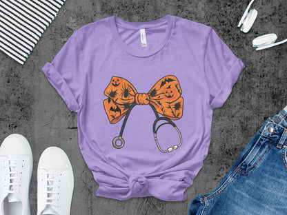 Funny Halloween Nurse Spooky Pumpkin Nursing Boo Crew T-Shirt