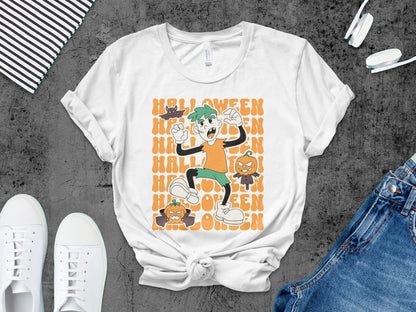 Boys Halloween skeletons Kids Pumpkin Spooky Ghost T-Shirt