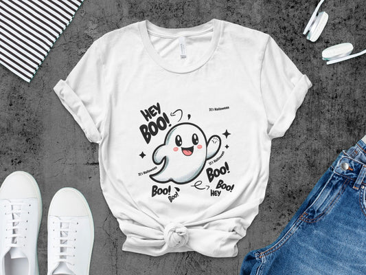 Boys And Girls Halloween skeletons Kids Pumpkin Spooky Ghost T-Shirt
