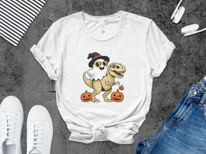 Boys And Girls Halloween skeletons Kids Pumpkin Spooky Ghost T-Shirt