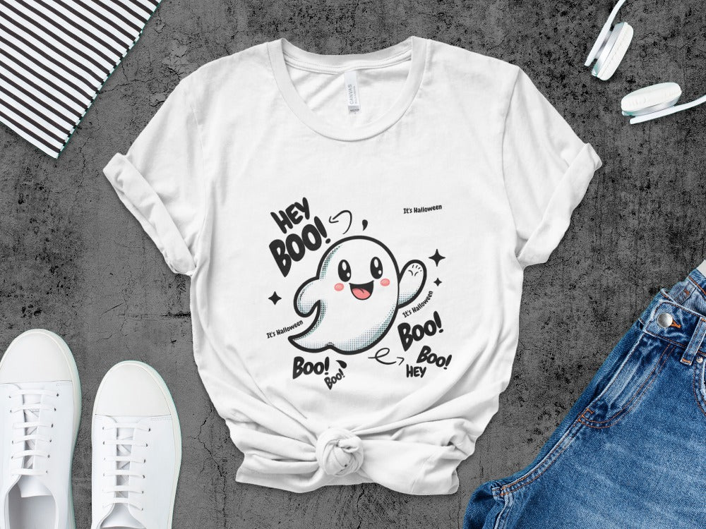 Boys Halloween skeletons Kids Pumpkin Spooky Ghost T-Shirt