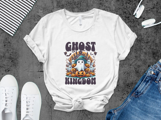 Boys And Girls Halloween skeletons Kids Pumpkin Spooky Ghost T-Shirt